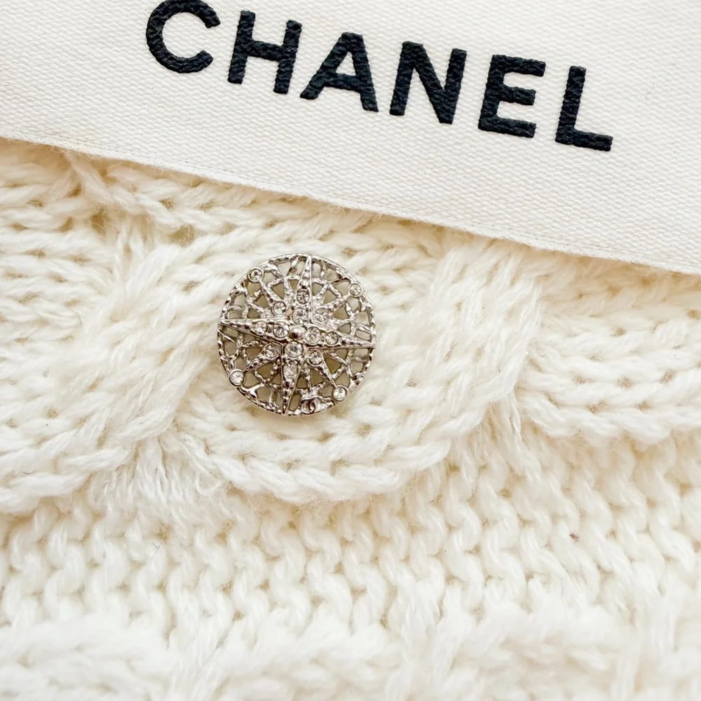 Authentic Chanel Rhinestone Filigree Button - Picture 1 of 2